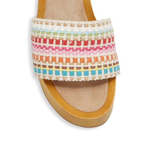 Veronica Beard Hannalee Woven Clog Mule Sandals Size 7